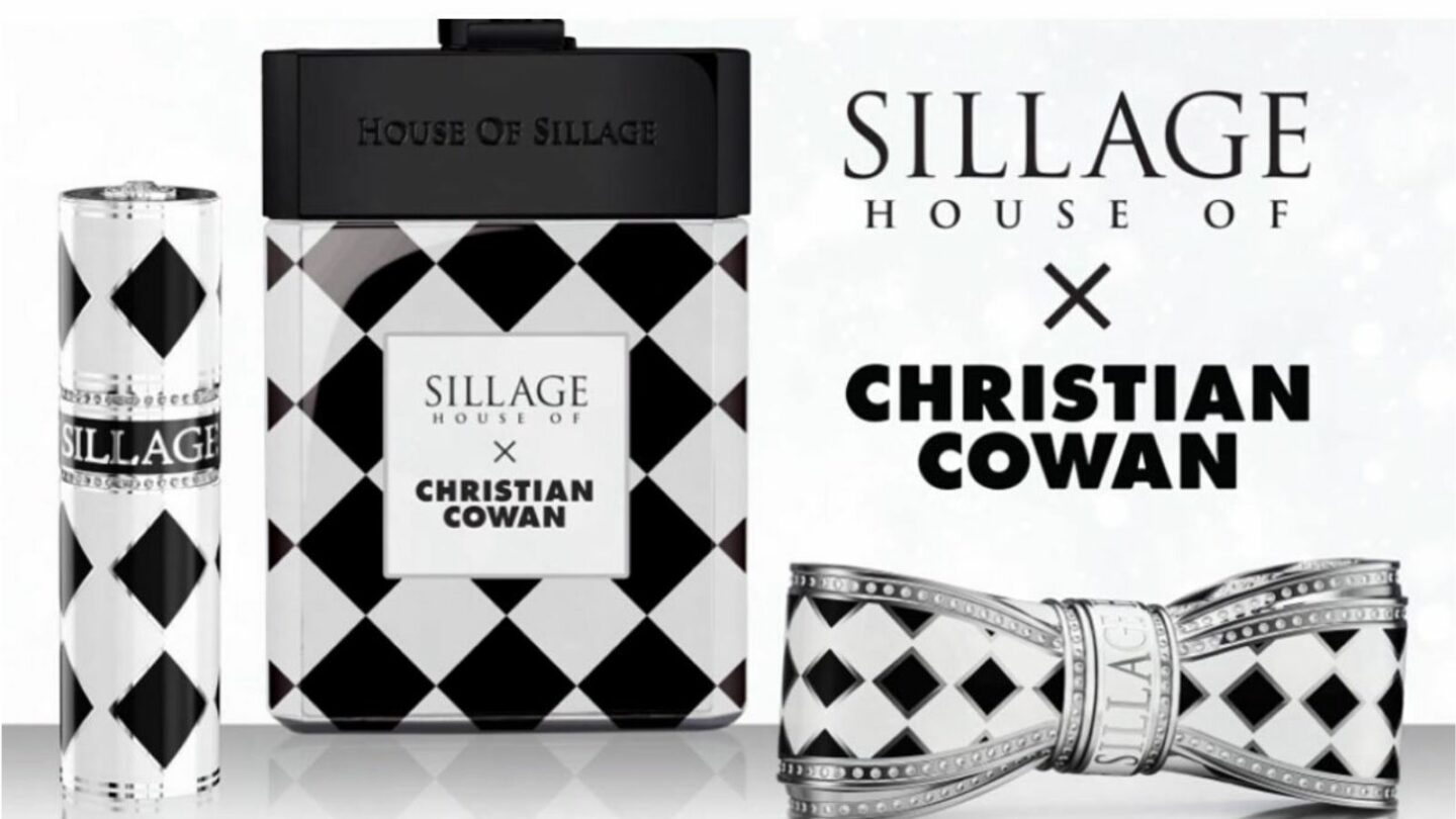 new House of Sillage x Christian Cowan lipsticks case and fragrance 