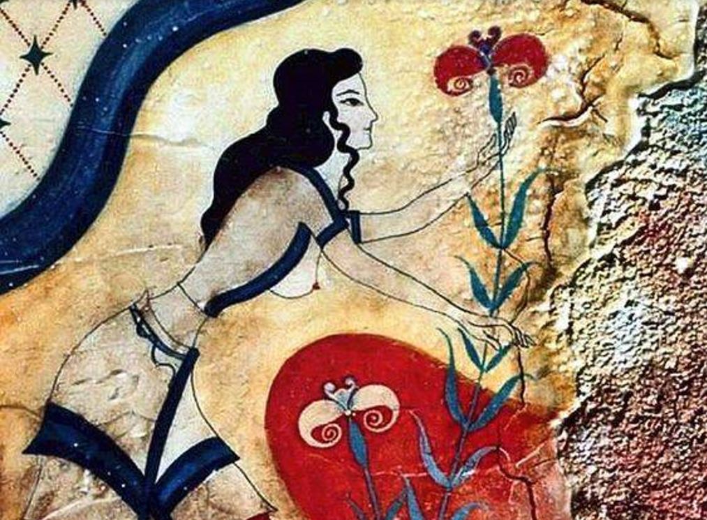 Lady with a flower Crete 